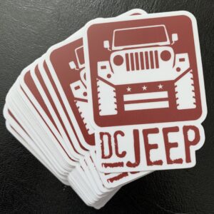 DC Jeep Small Sticker